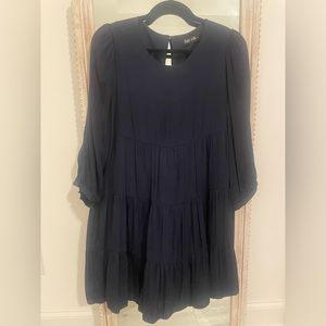 Navy fabrik size L 3/4 sleeve dress